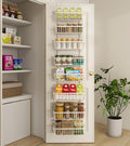 White 12 Inch Wide Narrow Over The Door Pantry Organizer, Pantry Organization by Mefirt