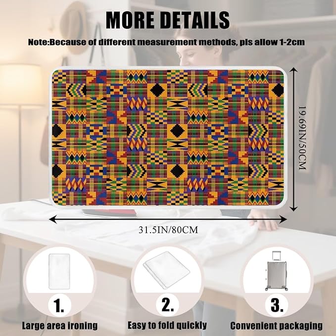 Ironing Mat Pad for Table Portable Travel Iron Blanket African Print Ironing - Image 7