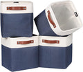 Univivi Fabric Cube Bins Set of 4 Storage Baskets by Univivi