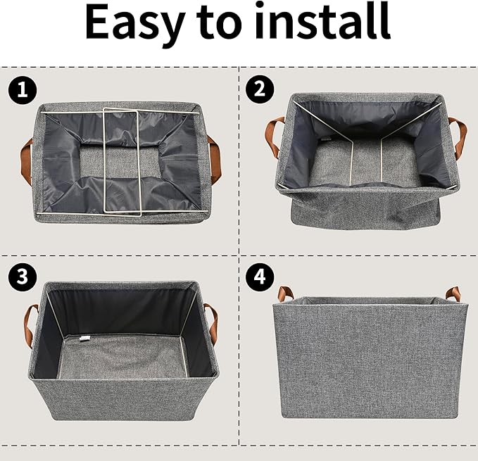 GRANNY SAYS Closet Storage Baskets, Collapsible Fabric Storage Bins - Image 7