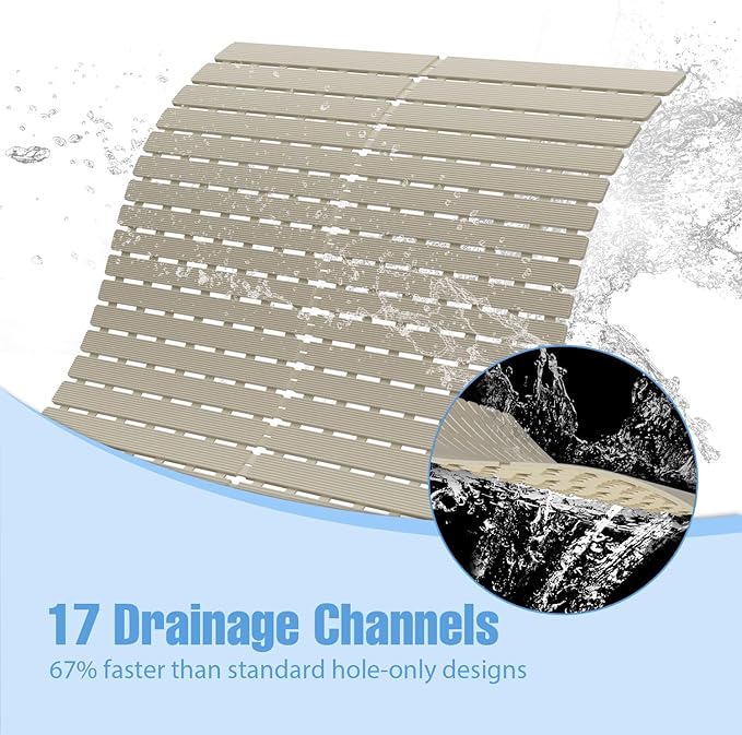 Shower Mat Non-Slip Bath Mat for Tub Floor & Stall - Image 5