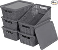Plastic Storage Baskets With Lid, Storage Bins by Unknown