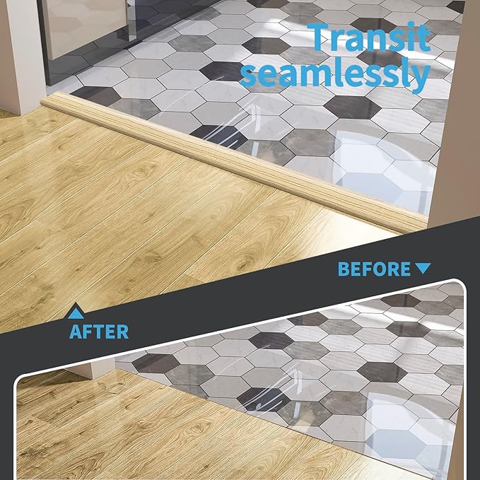 Art3d Self Adhesive Vinyl Floor Transition Strip Laminate Floor Strip Floor - Image 3