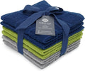 100% Cotton Terry Dish Cloth & Dish Towel, 6 Pack, Super Soft and Absorbent by Ecotribe