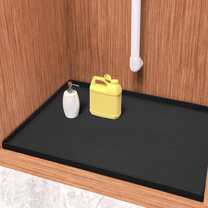 URMONA Waterproof Silicone Under Sink Mat 22'' x 14'' Shelf Liner by URMONA
