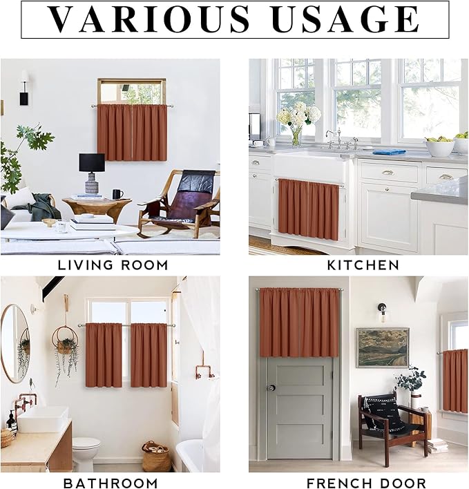 RYB HOME Small Curtains for Door Windows - Image 6