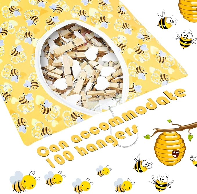 Bee Honeycomb Clothespin Holder - Image 3