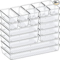 Criusia Drawer Organizer, 5-Size Versatile Bathroom and Vanity Organizer Trays by Criusia