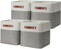 DULLEMELO 11 Inch Cube Storage Bins Fabric Storage Cubes 4 Pack Foldable Cube by DULLEMELO