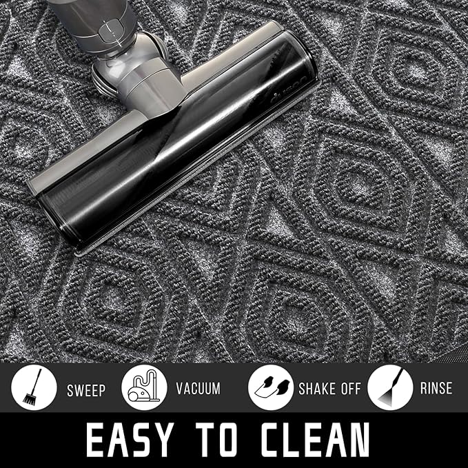 Yimobra Modern Grey 60 x 36 Inch Waterproof Doormat, Non Slip, Stain & Fade - Image 6