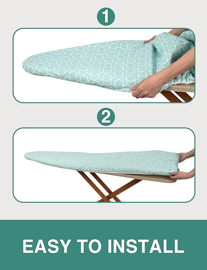 Extra Thick Ironing Board Cover and Pad, 15x54 Reflective Silicone Ironing - Image 5