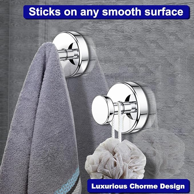 Suction Cup Hooks for Shower, Removable Towel Hooks for Bathroom Window Glass - Image 6
