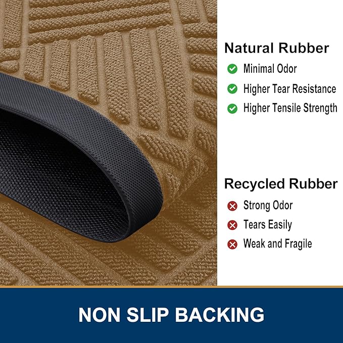 Smiry Half Circle Front Door Mat Outside Entrance, Heavy Duty Outdoor Indoor - Image 5