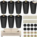 TURSTIN 8 Pack 4 Inch Plastic Furniture Legs by TURSTIN