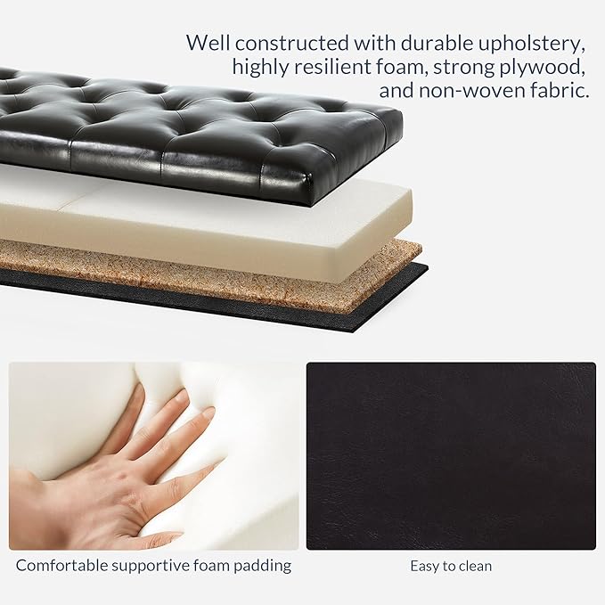 BELLEZE 47" Storage Ottoman, Storage Bench - Image 10