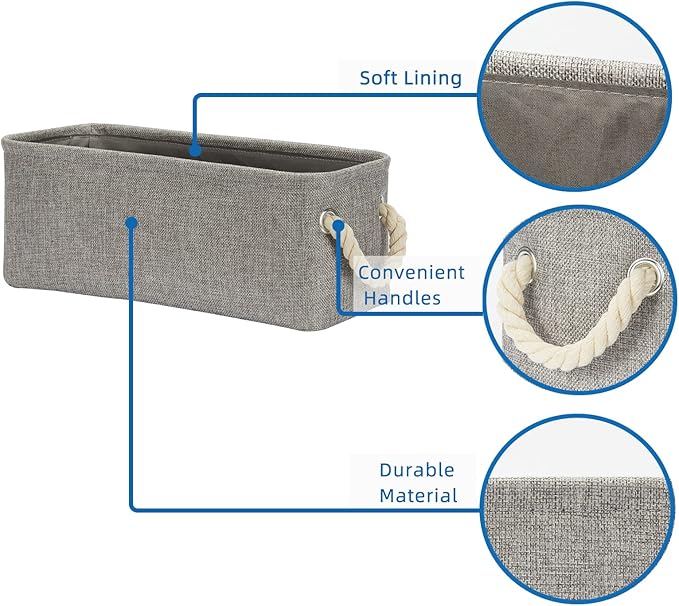 Temary Small Storage Baskets for Organizing, Narrow Baskets for Storage Toilet - Image 3