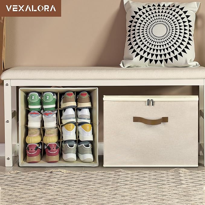 Shoe Organizer for Closet, 2 Pack Shoe Storage Bins - Image 7