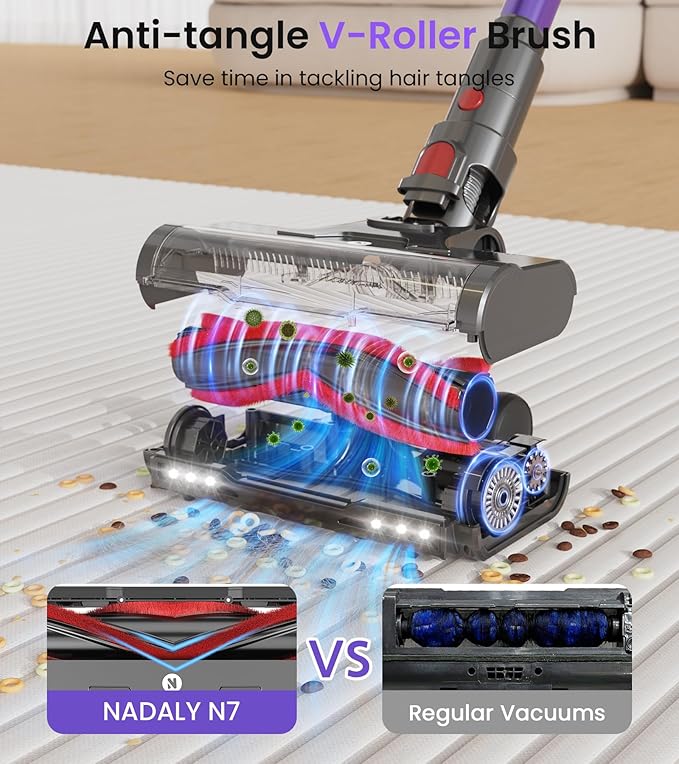 NADALY Cordless Vacuum Cleaner, 2025 New 580W 48KPA 65Mins Stick Vacuum - Image 5