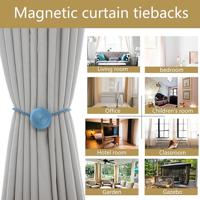 Magnetic Curtain Tiebacks - 12mm Magnetic Tie Backs - Image 7