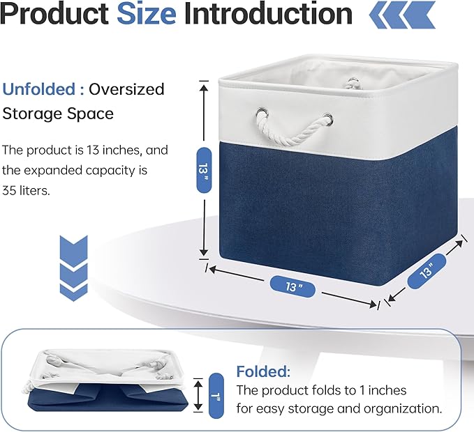 13x13 Inch Cube Storage Bins - Image 5