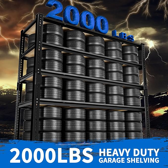 Garage Shelving, Storage Shelves Heavy Duty 2000 LBS Capacity, 5 Tier - Image 3