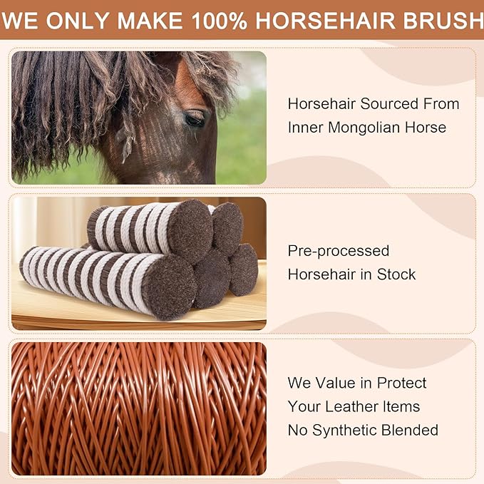 100% Horsehair Upholstery Brush - Image 2