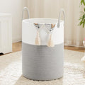 Laundry Basket, Woven Cotton Rope Laundry Hamper, 80L by Artfeel