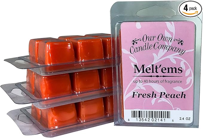 Our Own Candle Company Premium Wax Melt, Fresh Peach, 6 Cubes, 2.4 oz by OurOwnCandleCompanycandles
