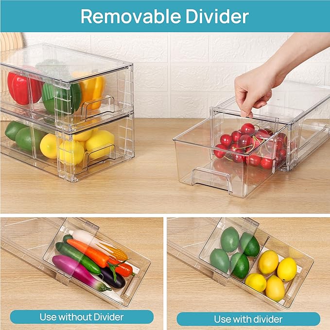 Vtopmart 10 Pack Stackable Storage Drawers, Easily Assemble Containers - Image 4