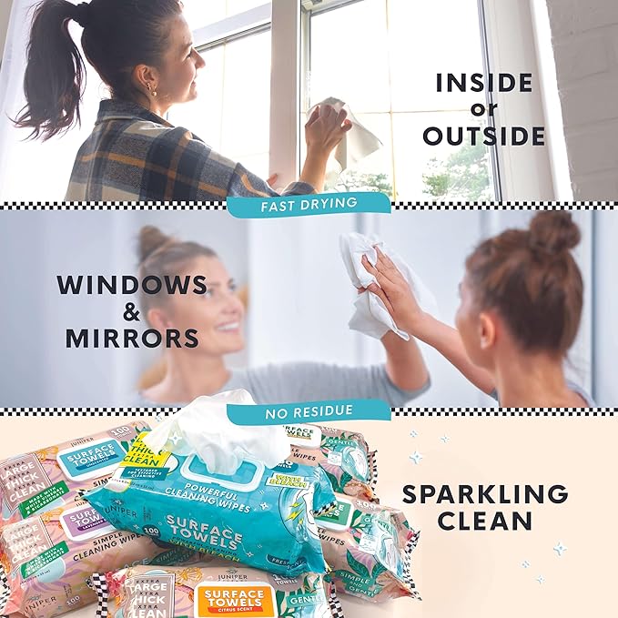 3 Packs Surface Wipes with Bleach, Thick & Large Dispose, All-Purpose Cleaner - Image 5