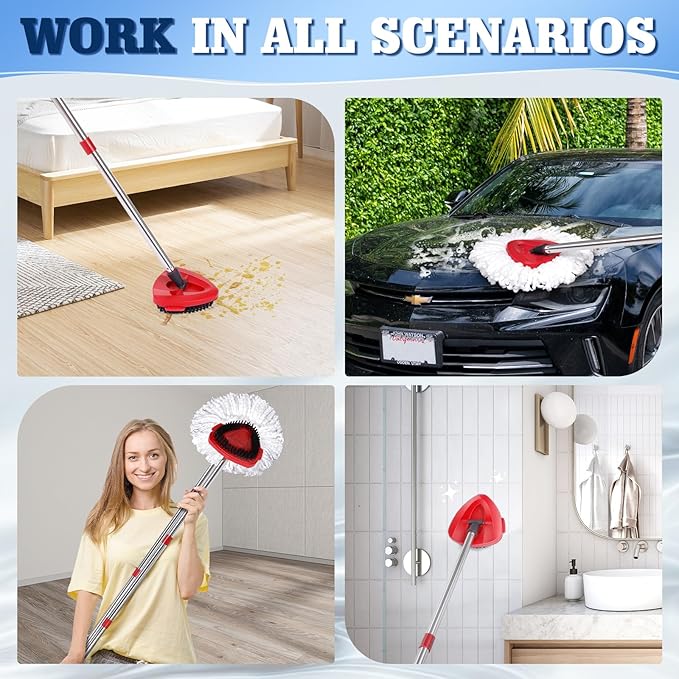 4 Packs Spin Mop Replacement Heads Compatible - Image 5