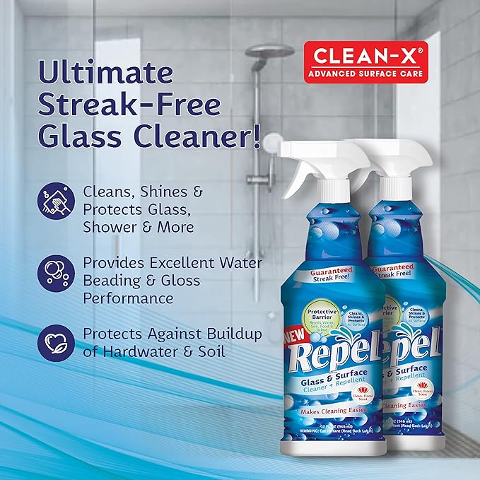 Clean-X REPEL Glass & Surface Cleaner 32 fl. oz. - Image 8