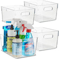 Plastic Food Storage 4 Pack Clear Container Bin by primebox