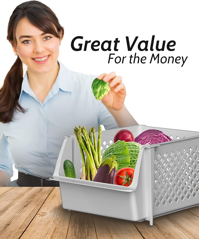 Skywin Plastic Stackable Storage Bins - Image 5