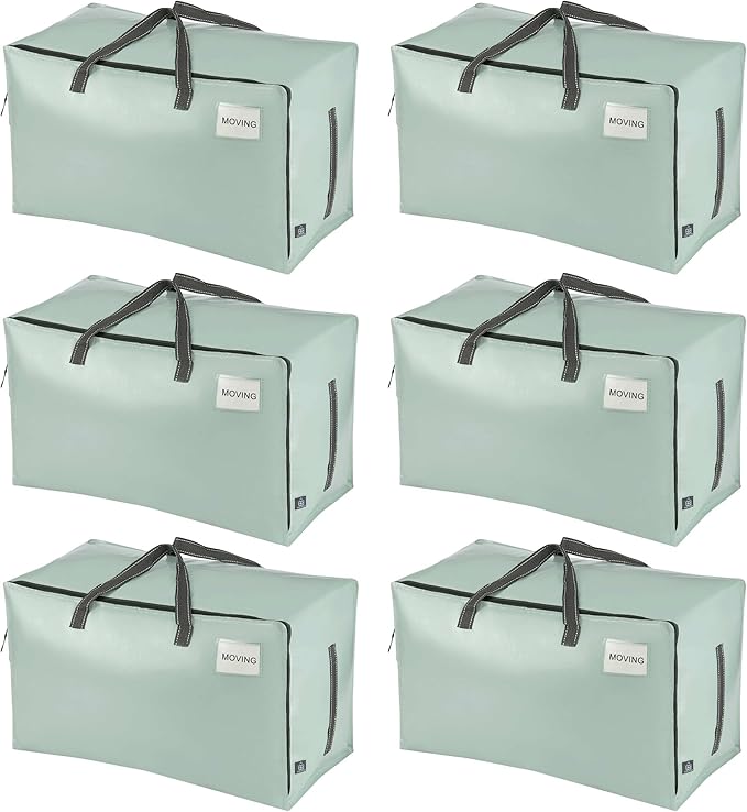 VENO 6 Pack Moving and Storage Bags, Heavy Duty, Alternative to Moving Boxes by Veno