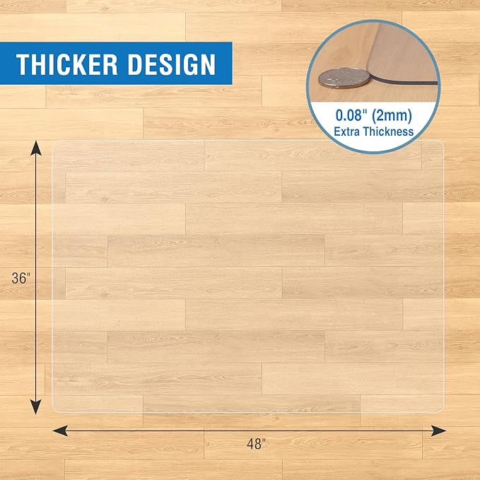 Clear Chair Mat, Floor Protector Desk Mat - Image 2