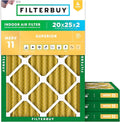Filterbuy 20x25x2 Air Filter MERV 11 Allergen Defense Replacement, by Filterbuy