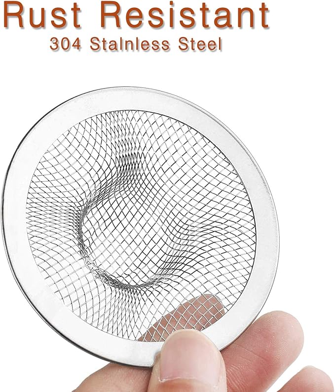 4pcs Heavy Duty Stainless Steel Slop Basket Filter Trap, 4.41" Top / 2.44" Mesh - Image 7