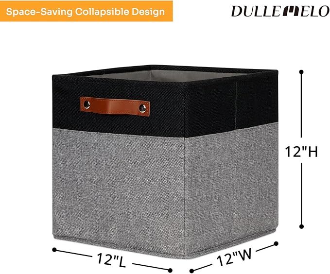 DULLEMELO 12x12 Storage Cubes, Collapsible Sturdy Cube Storage Bins - Image 5