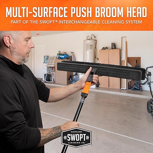 SWOPT 24” Standard Multi-Surface Push Broom Head — Indoor and Outdoor Push - Image 5