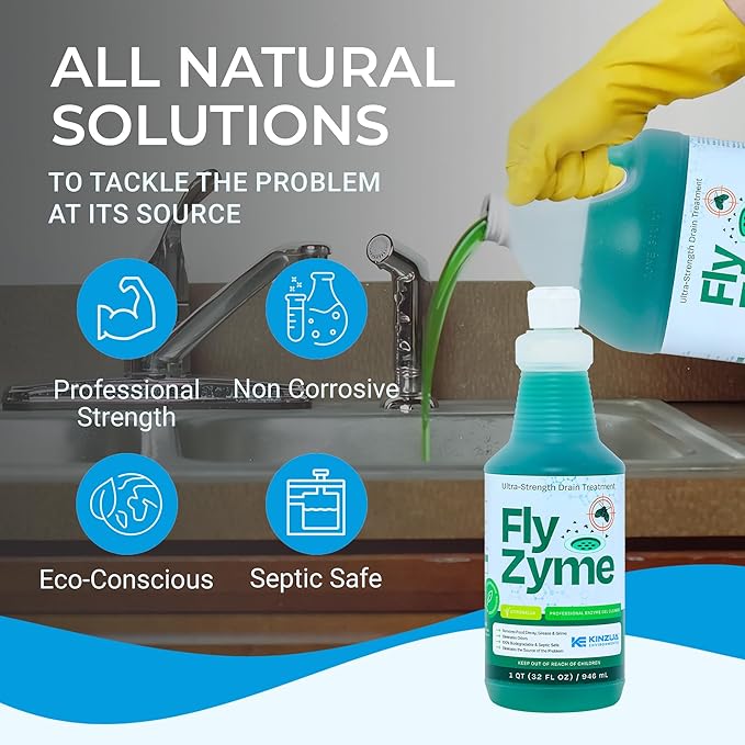 Kinzua Environmental Fly-Zyme, Highly Concentrated Enzyme Drain Cleaner - Image 4