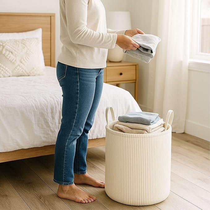 PUTSKA Blanket Basket – Round Storage - Image 8