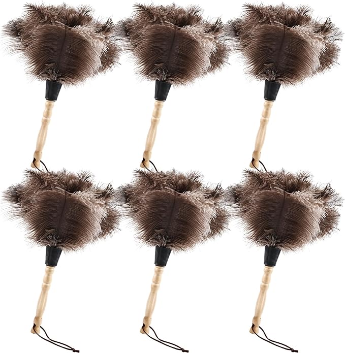 Ostrich Feather Duster 14" Natural Handheld Reusable Feathers Dusters by FeelFunFeather