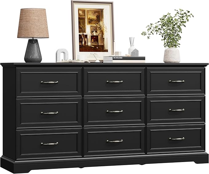 9 Drawer Dresser for Bedroom, Rustic Farmhouse Dresser - Image 8