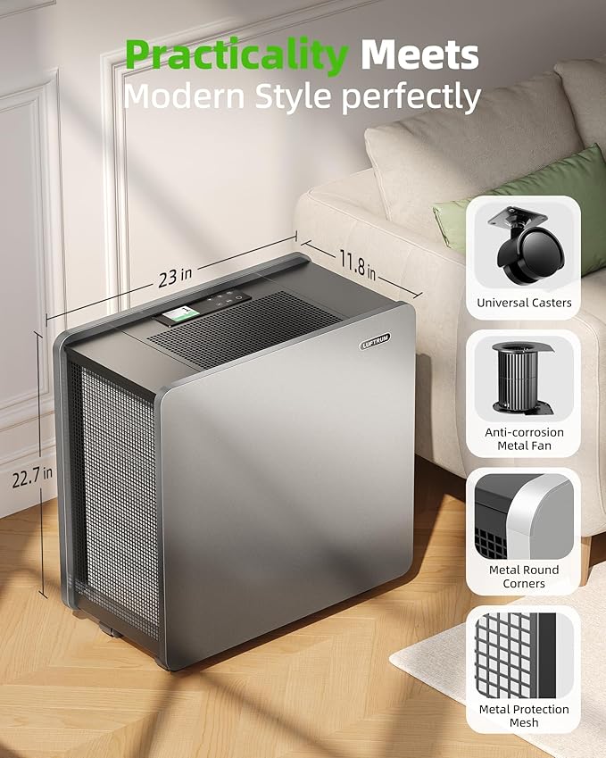 Air Purifier for Large Room: Ture HEPA Air Filter for Allergies Pets Asthma - Image 7
