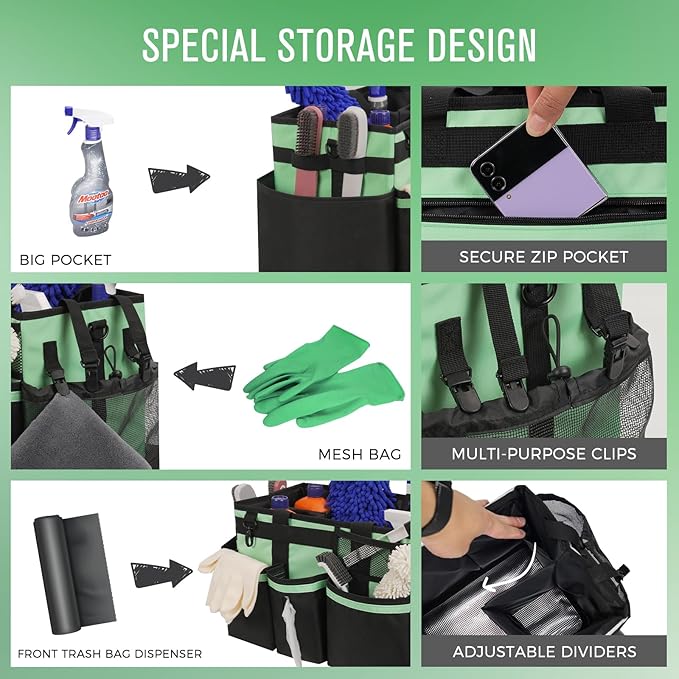 Wearable Cleaning Caddy, Cleaning Caddy Supplies Organizer - Image 3