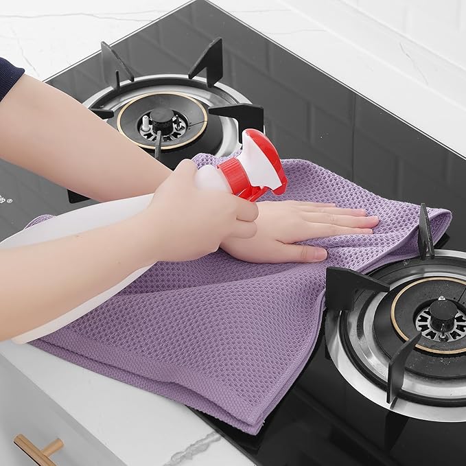 Homaxy 100% Cotton Waffle Weave Kitchen Dish Towels, Ultra Soft Absorbent Quick - Image 5
