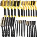 Sumind 30 Pcs Wire Cleaning Brush Set Nylon/ Stainless Steel/ Brass Metal Brush by Sumind