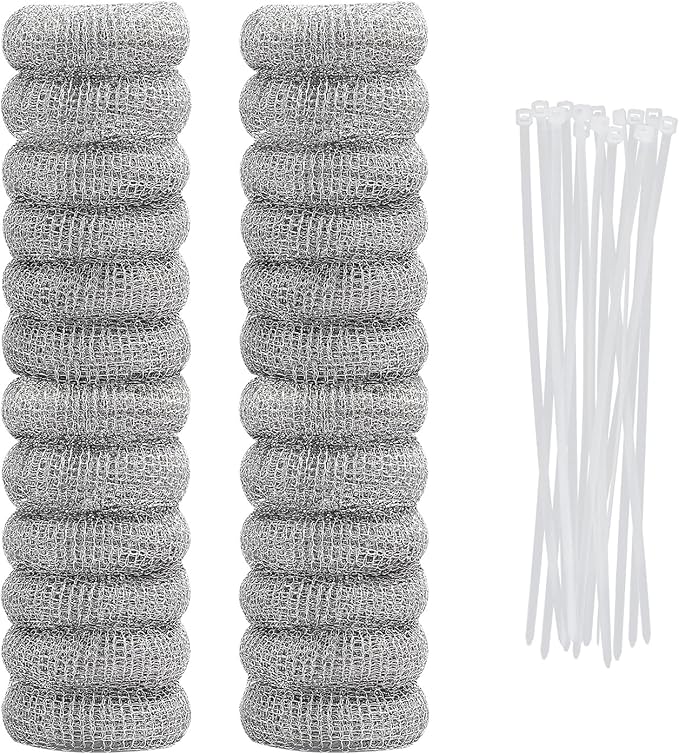 24PCS Lint Traps for Washing Machine, Stainless Steel Mesh Snare Trap Washer by Motroce