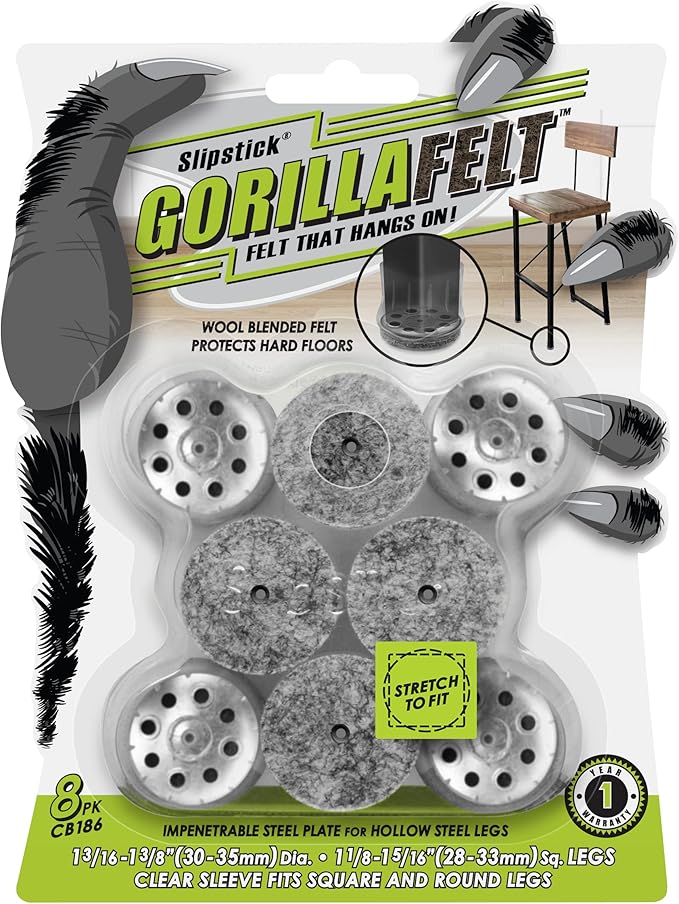 Slipstick GorillaFelt Chair Leg Floor Protectors by Slipstick
